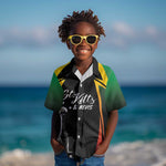 St Kitts and Nevis Cricket Custom Afro Kid Hawaiian Shirt Go Patriots Go Champions - African Pride