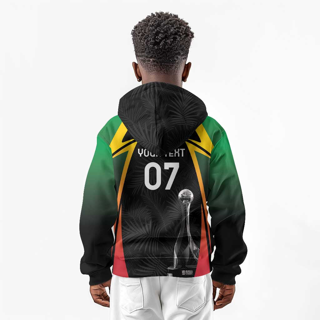 St Kitts and Nevis Cricket Custom Afro Kid Hoodie Go Patriots Go Champions - African Pride