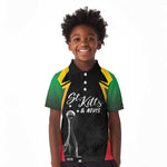 St Kitts and Nevis Cricket Custom Afro Kid Polo Shirt Go Patriots Go Champions - African Pride