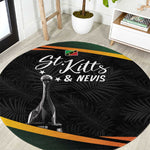 St Kitts and Nevis Cricket Afro Round Carpet Go Patriots Go Champions - African Pride