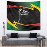 St Kitts and Nevis Cricket Afro Tapestry Go Patriots Go Champions - African Pride
