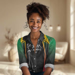St Kitts and Nevis Cricket Custom Afro Women Casual Shirt Go Patriots Go Champions - African Pride