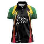 St Kitts and Nevis Cricket Custom Afro Women Polo Shirt Go Patriots Go Champions - African Pride