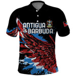 Afro-Antigua and Barbuda Cricket Custom Polo Shirt Falcons Wings - Take Off - African Pride