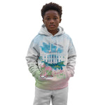 Chucks N Pearls 2024 Kid Hoodie Pink Green Rocking The World