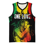 Jamaica Reggae King Basketball Jersey Sketch Style One Love - African Pride
