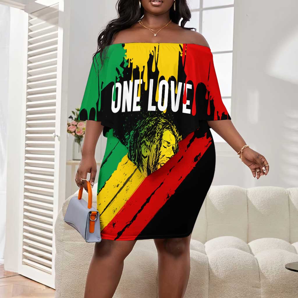 Jamaica Reggae King Off Shoulder Short Dress Sketch Style One Love Jamaican Heritage African Pride Shop Jamaica Reggae King Off Shoulder Short Dress Sketch Style One Love Jamaican Heritage African Pride Shop