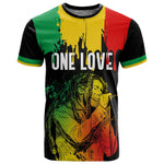 Jamaica Reggae King T shirt Sketch Style One Love