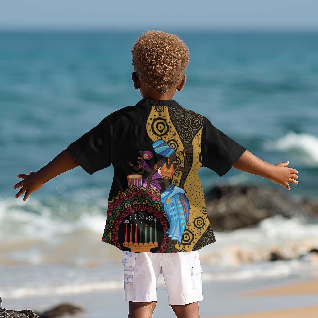 Africa Happy Kwanzaa Kid Hawaiian Shirt Tribal Dance