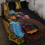 Africa Happy Kwanzaa Quilt Bed Set Tribal Dance