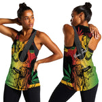 Personalised Afro Reggae Women Racerback Tank Soul of Music Sketch Style