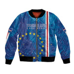 Cape Verde Tubaroes Azuis Custom Bomber Jacket Break The Waves - African Pride