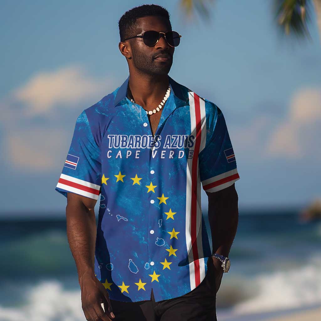 Cape Verde Tubaroes Azuis Custom Hawaiian Shirt Break The Waves - African Pride