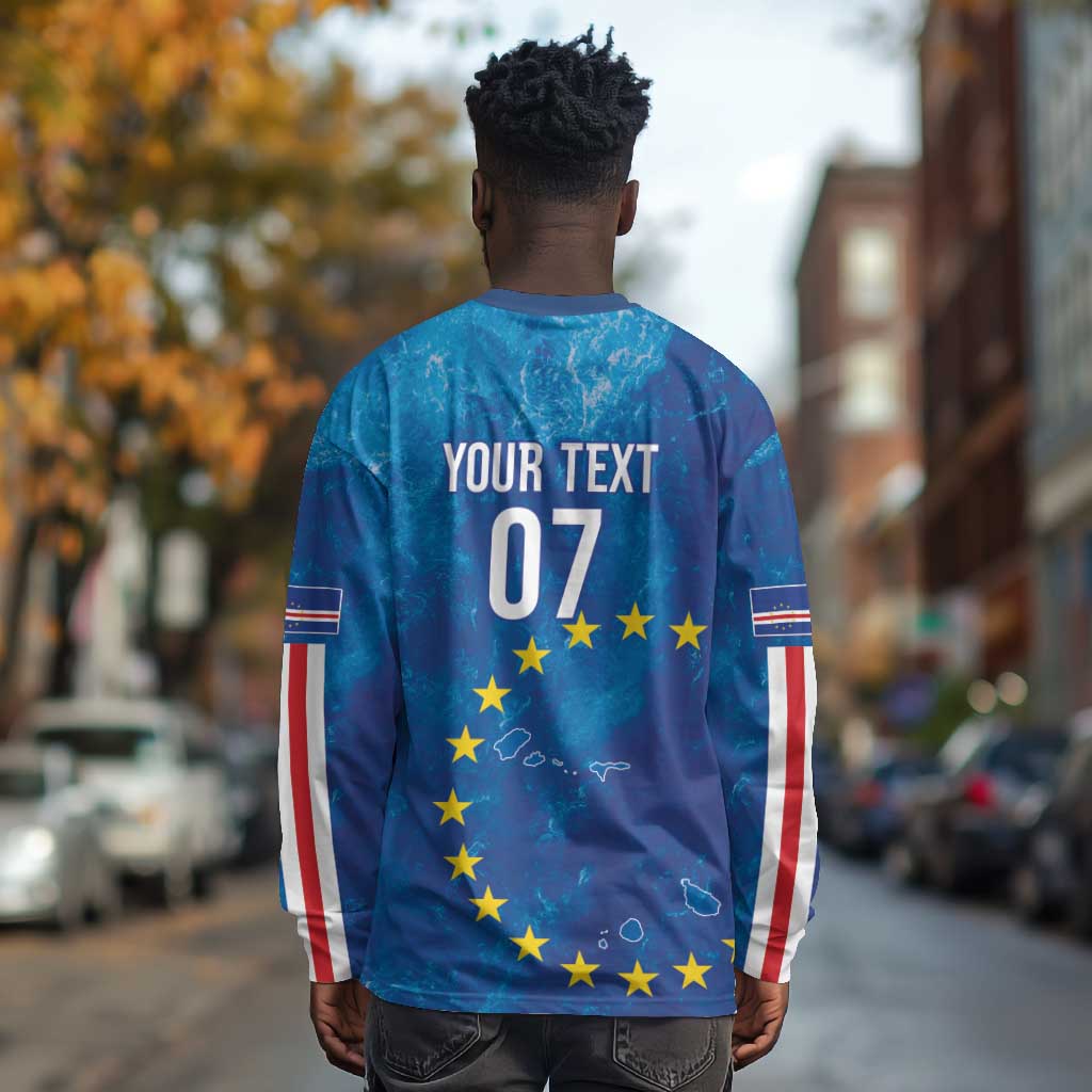 Cape Verde Tubaroes Azuis Custom Long Sleeve Shirt Break The Waves - African Pride