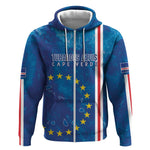 Cape Verde Tubaroes Azuis Custom Zip Hoodie Break The Waves - African Pride