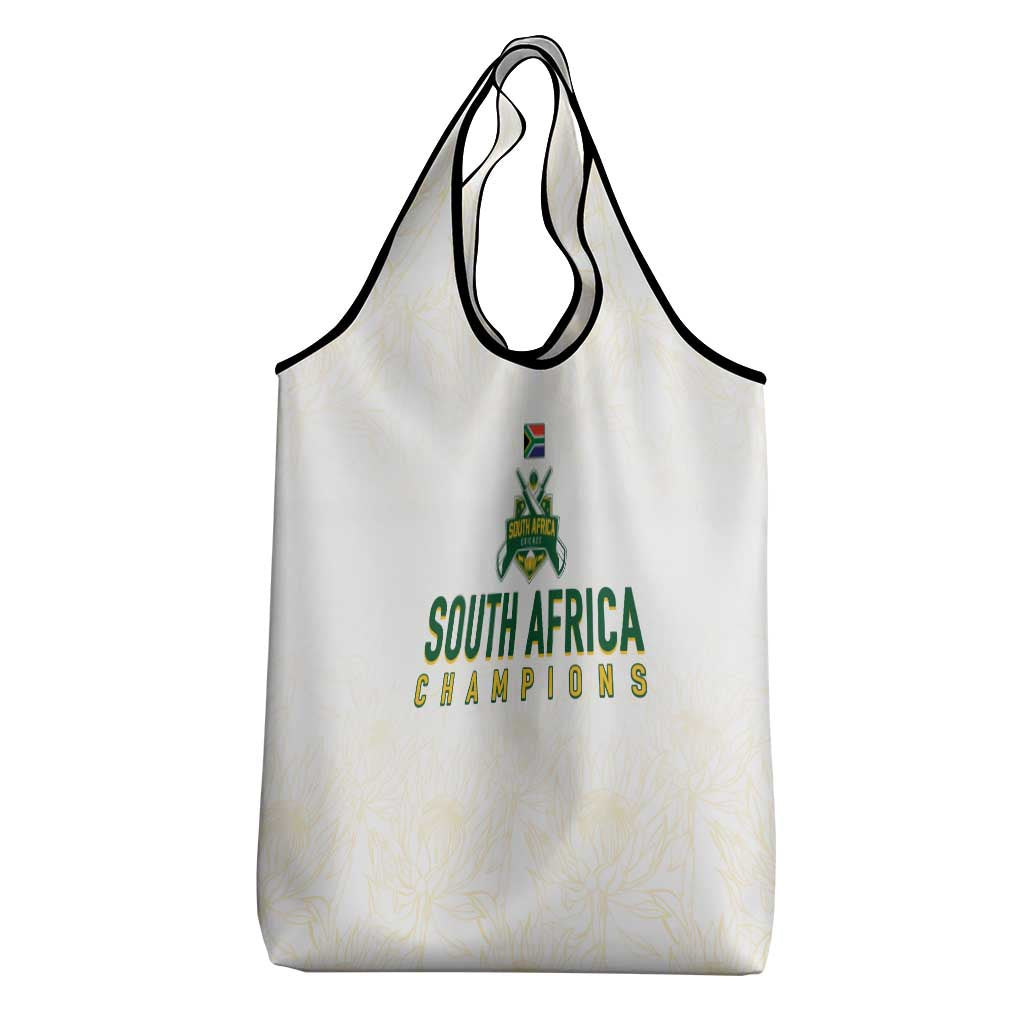 South Africa Cricket Champion Grocery Bag Gold Proteas - All White - African Pride