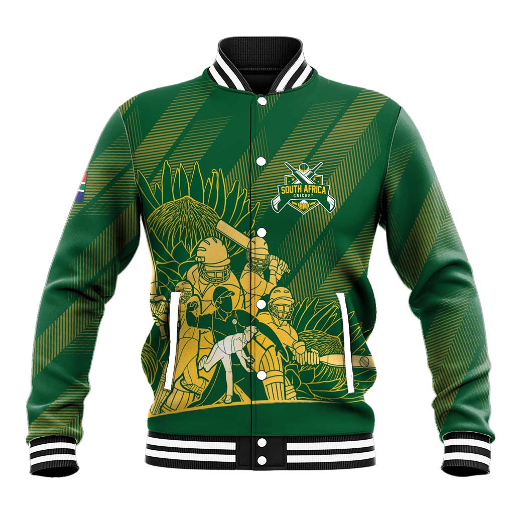 Custom South Africa Cricket Champion Baseball Jacket Proteas Rock The World - African Pride