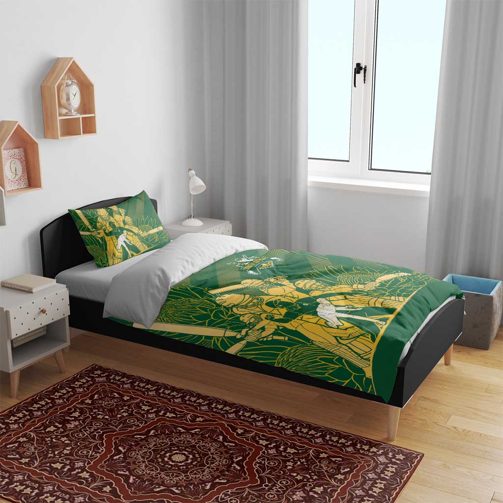 South Africa Cricket Champion Bedding Set Proteas Rock The World - African Pride