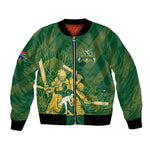 Custom South Africa Cricket Champion Bomber Jacket Proteas Rock The World - African Pride