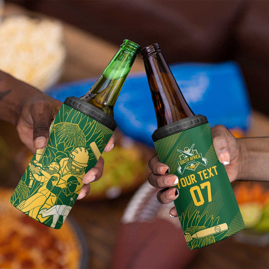 Custom South Africa Cricket Champion 4 in 1 Can Cooler Tumbler Proteas Rock The World - African Pride