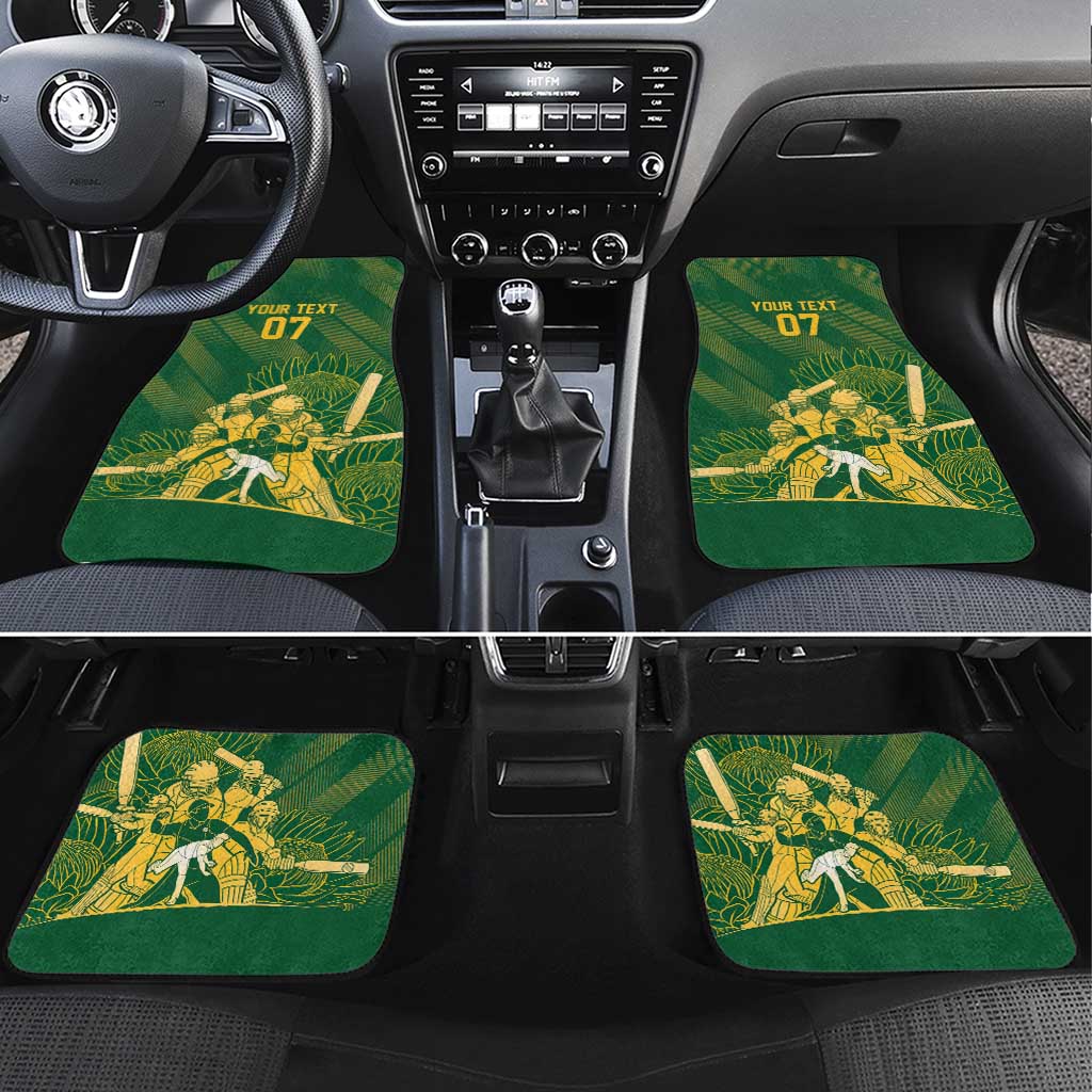 South Africa Cricket Champion Car Mats Proteas Rock The World - African Pride