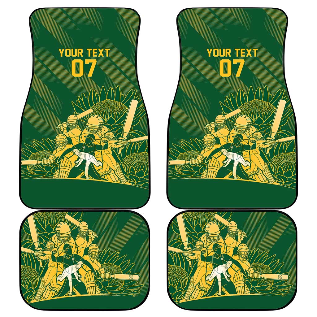 South Africa Cricket Champion Car Mats Proteas Rock The World - African Pride
