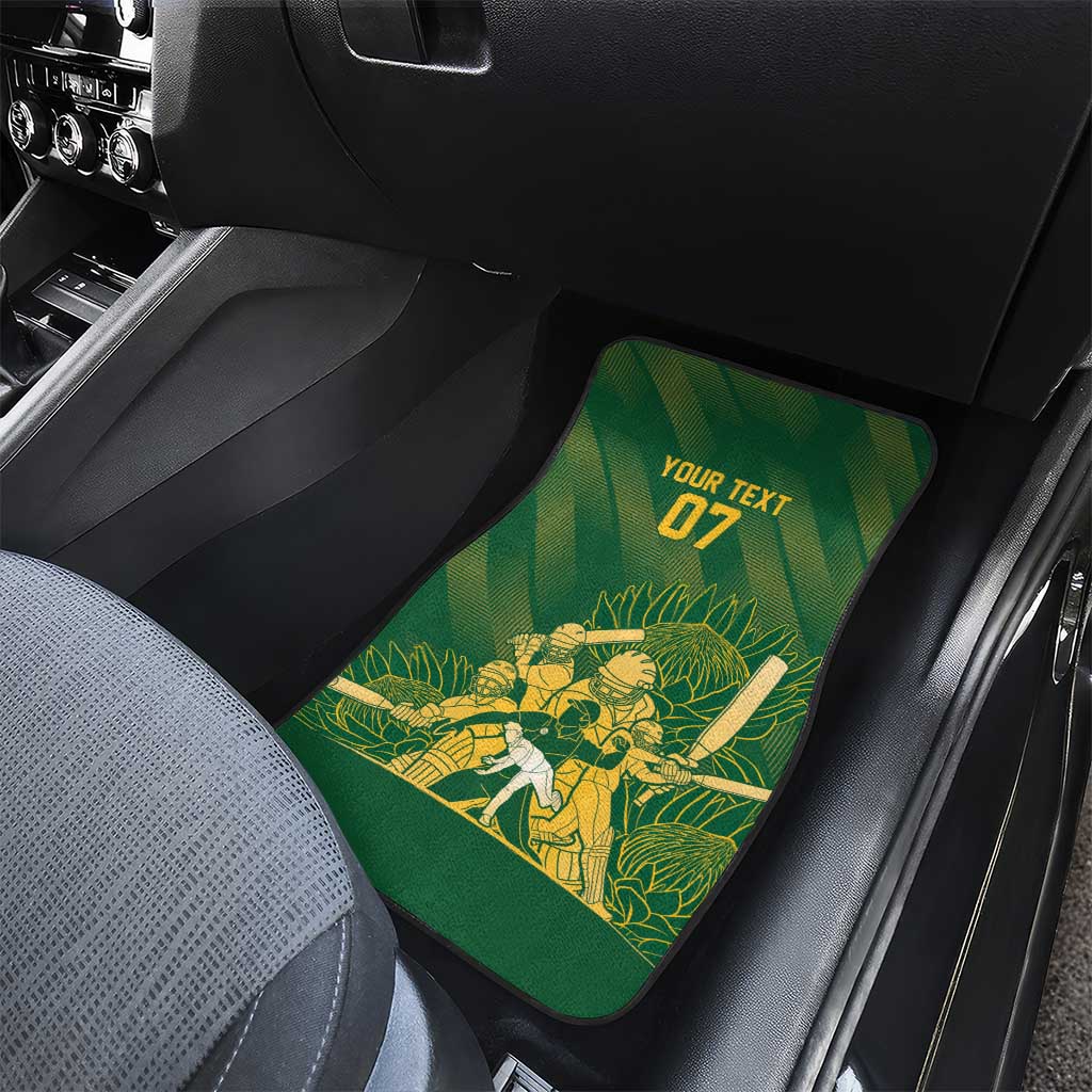 South Africa Cricket Champion Car Mats Proteas Rock The World - African Pride