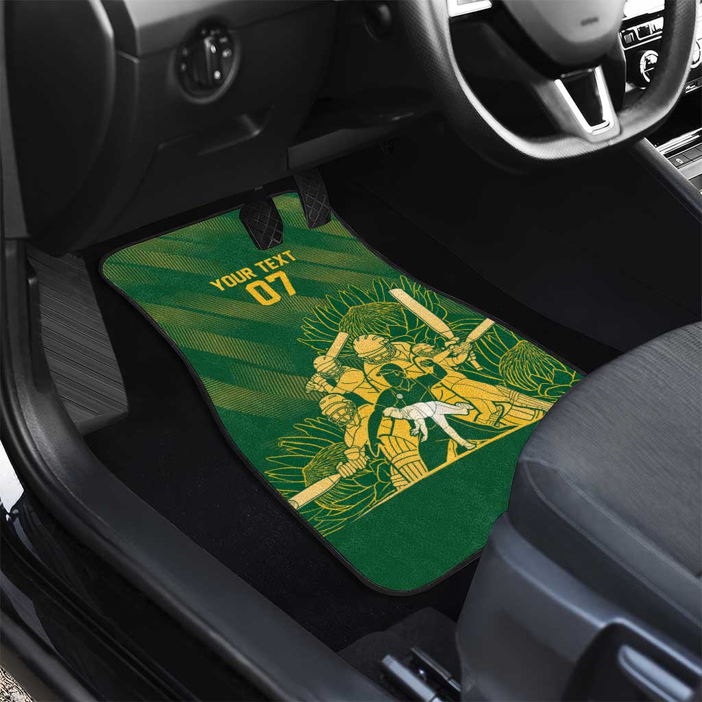 South Africa Cricket Champion Car Mats Proteas Rock The World - African Pride