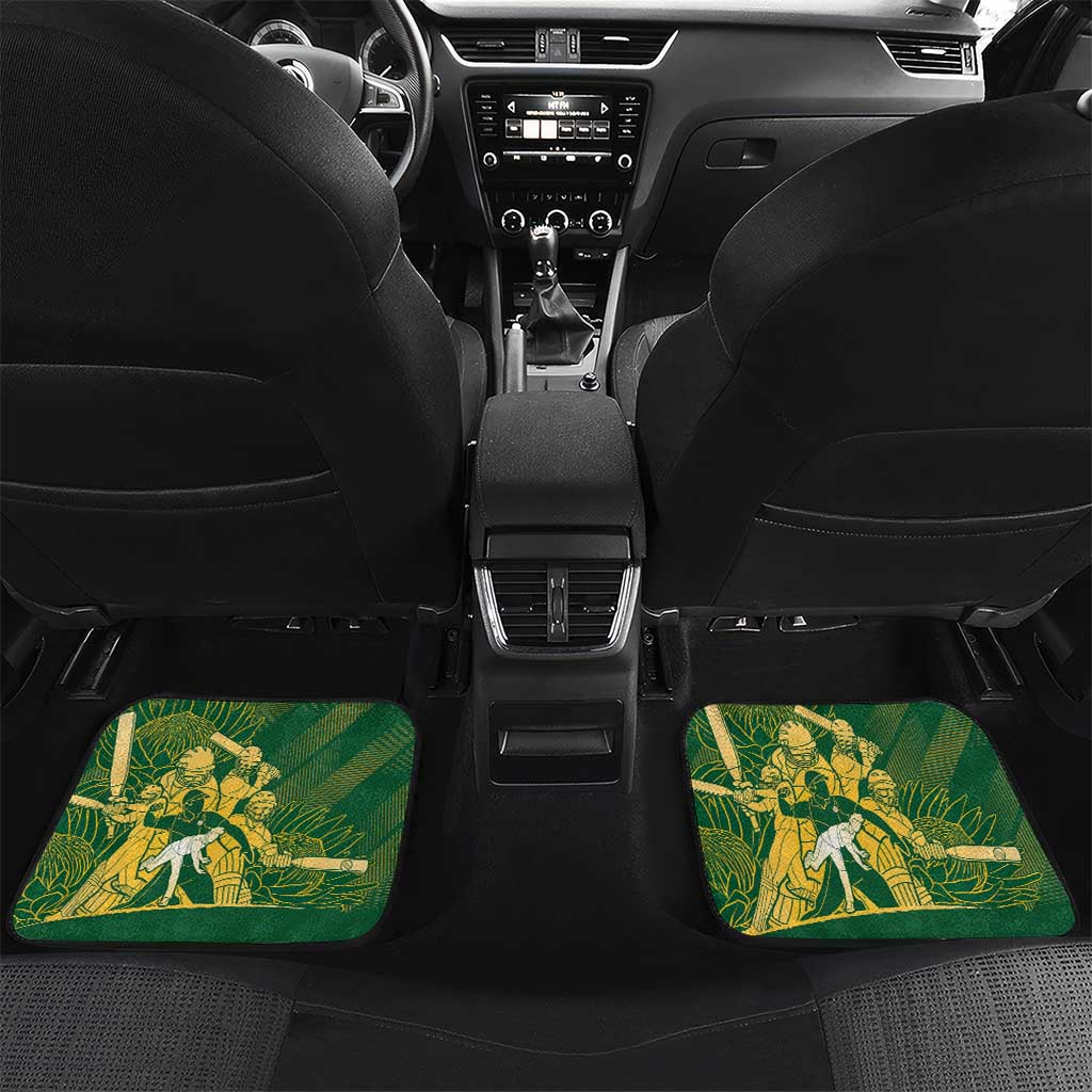 South Africa Cricket Champion Car Mats Proteas Rock The World - African Pride