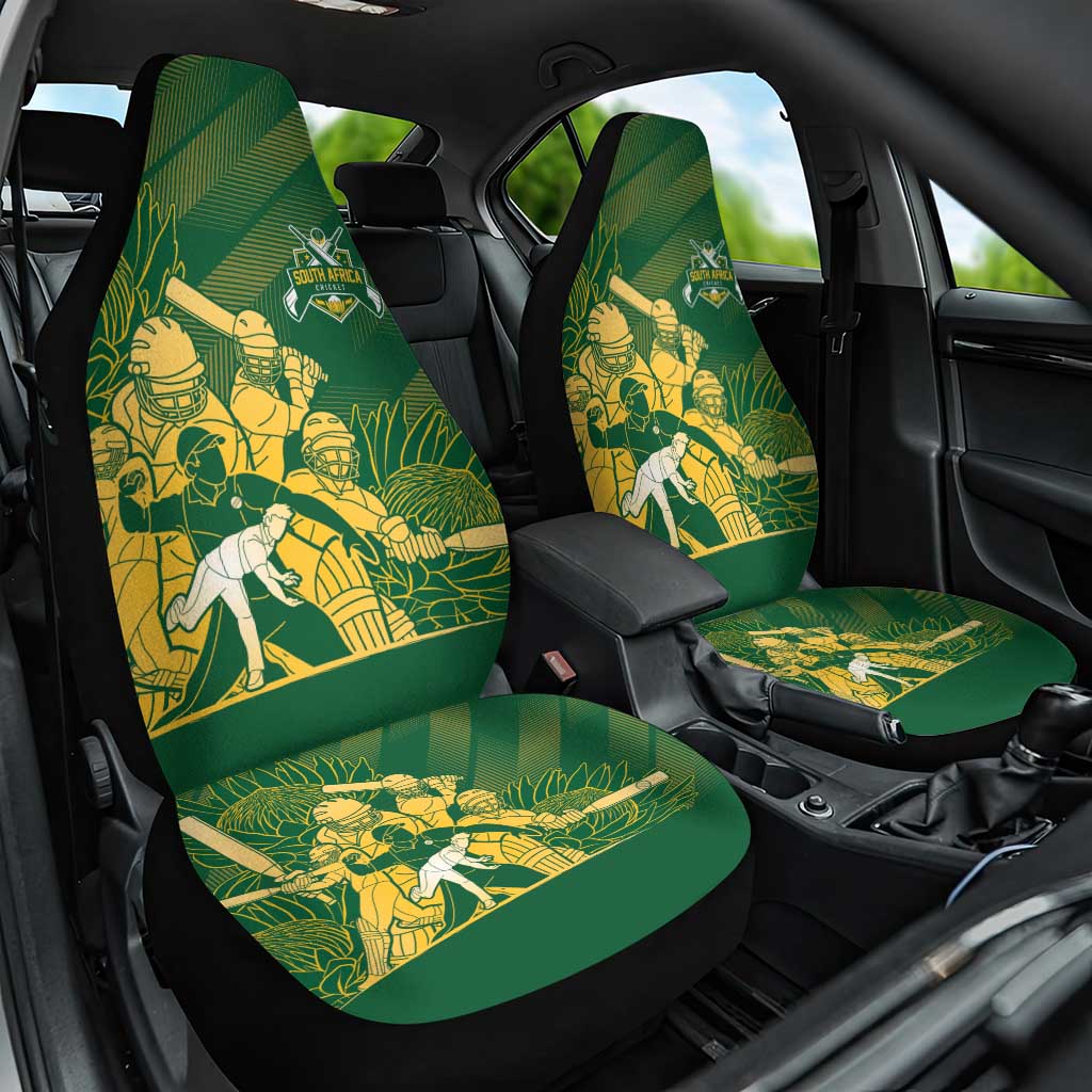 South Africa Cricket Champion Car Seat Cover Proteas Rock The World - African Pride