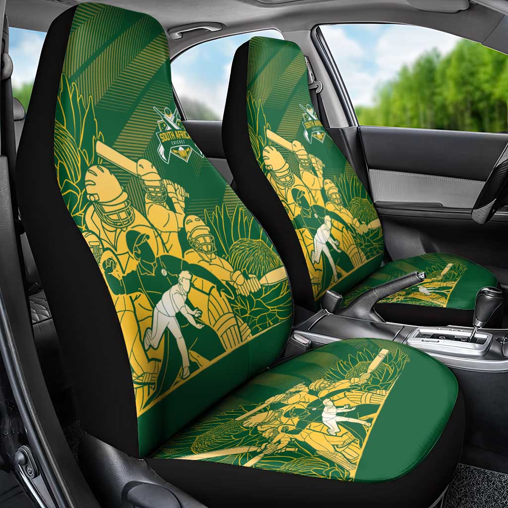 South Africa Cricket Champion Car Seat Cover Proteas Rock The World - African Pride