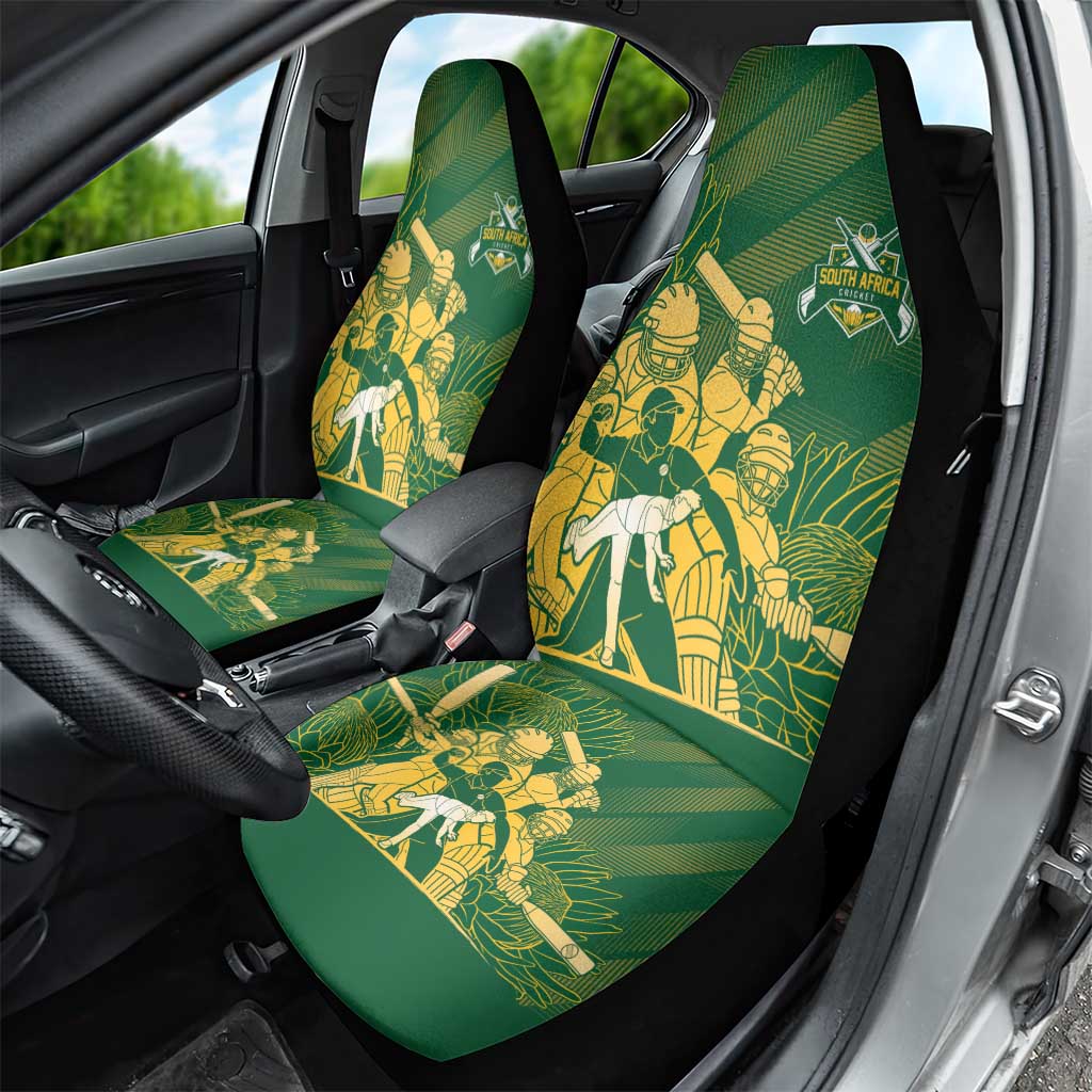 South Africa Cricket Champion Car Seat Cover Proteas Rock The World - African Pride
