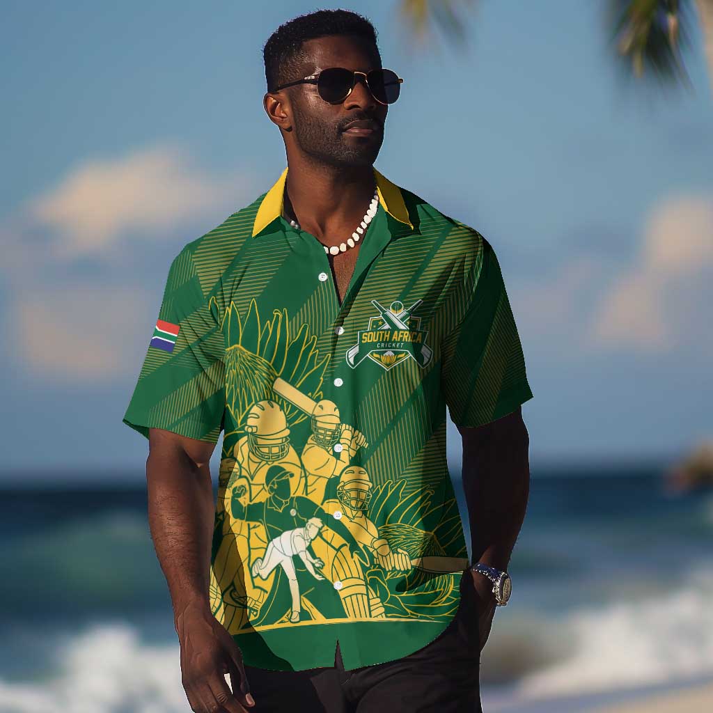 Custom South Africa Cricket Champion Hawaiian Shirt Proteas Rock The World - African Pride
