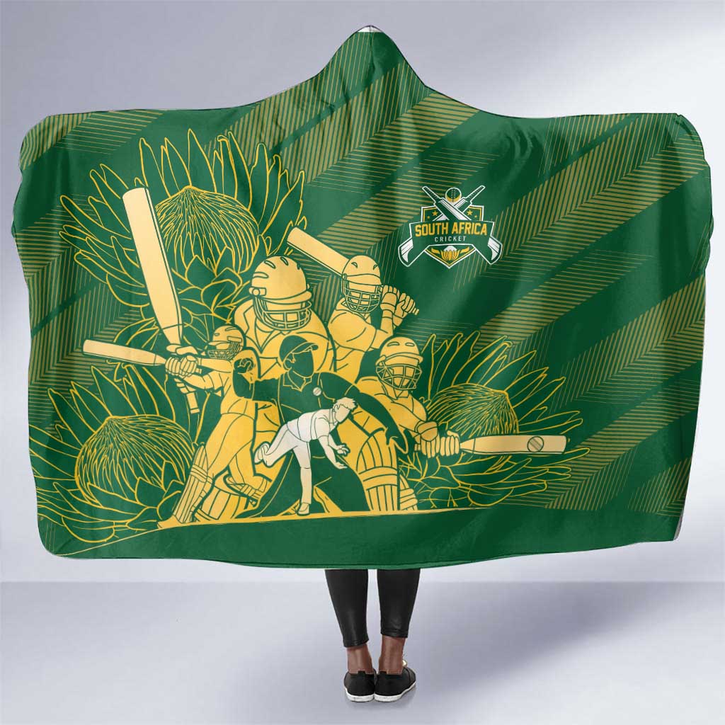 South Africa Cricket Champion Hooded Blanket Proteas Rock The World - African Pride