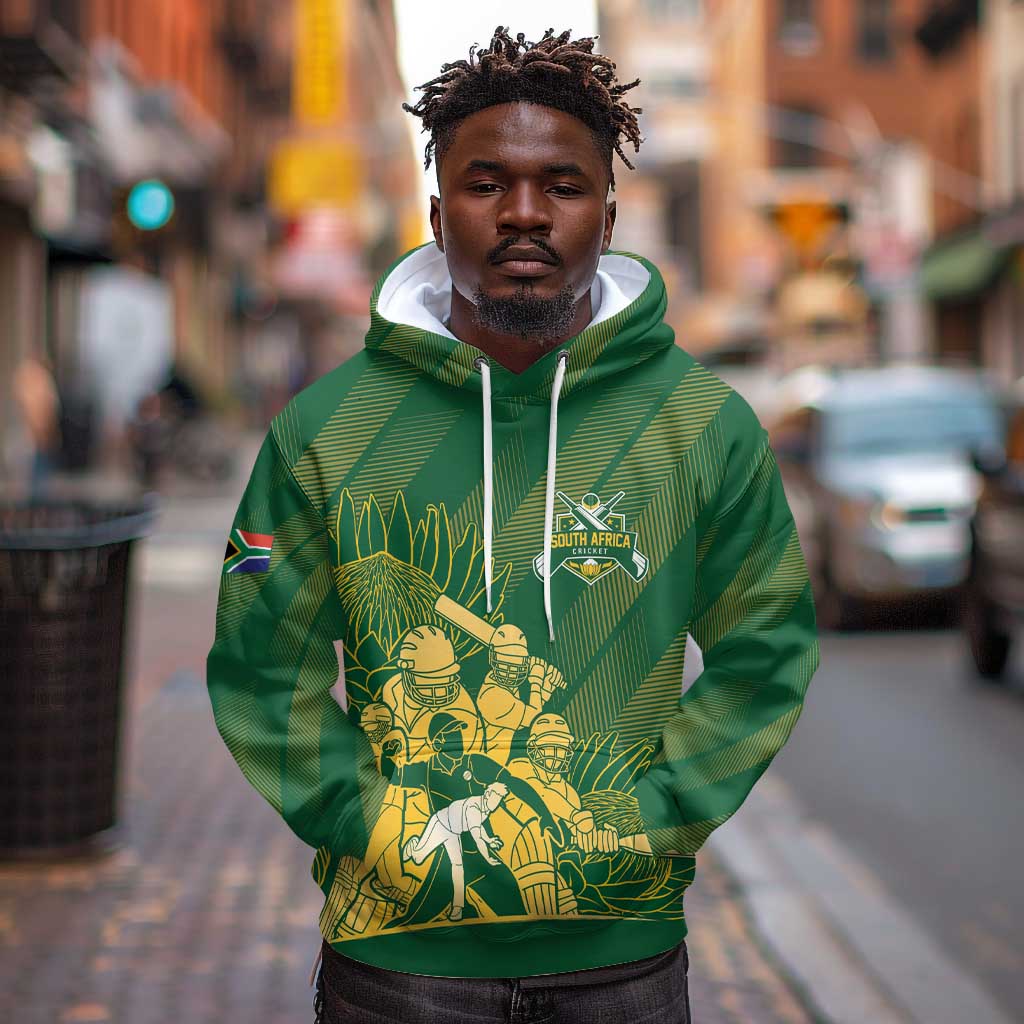 Custom South Africa Cricket Champion Hoodie Proteas Rock The World - African Pride