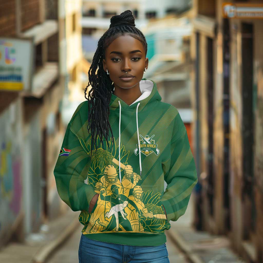 Custom South Africa Cricket Champion Hoodie Proteas Rock The World - African Pride