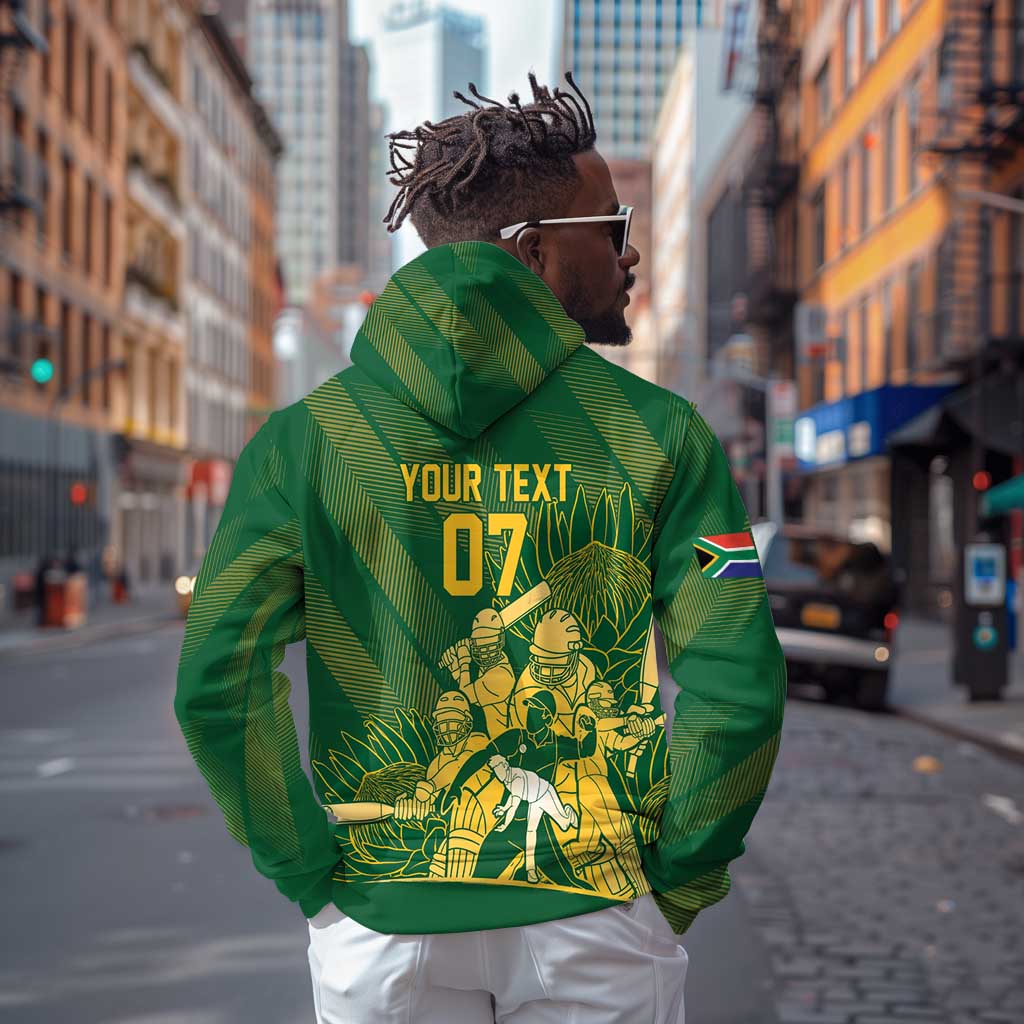 Custom South Africa Cricket Champion Hoodie Proteas Rock The World - African Pride
