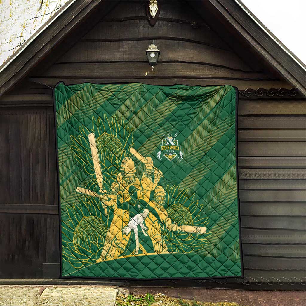 South Africa Cricket Champion Quilt Proteas Rock The World - African Pride