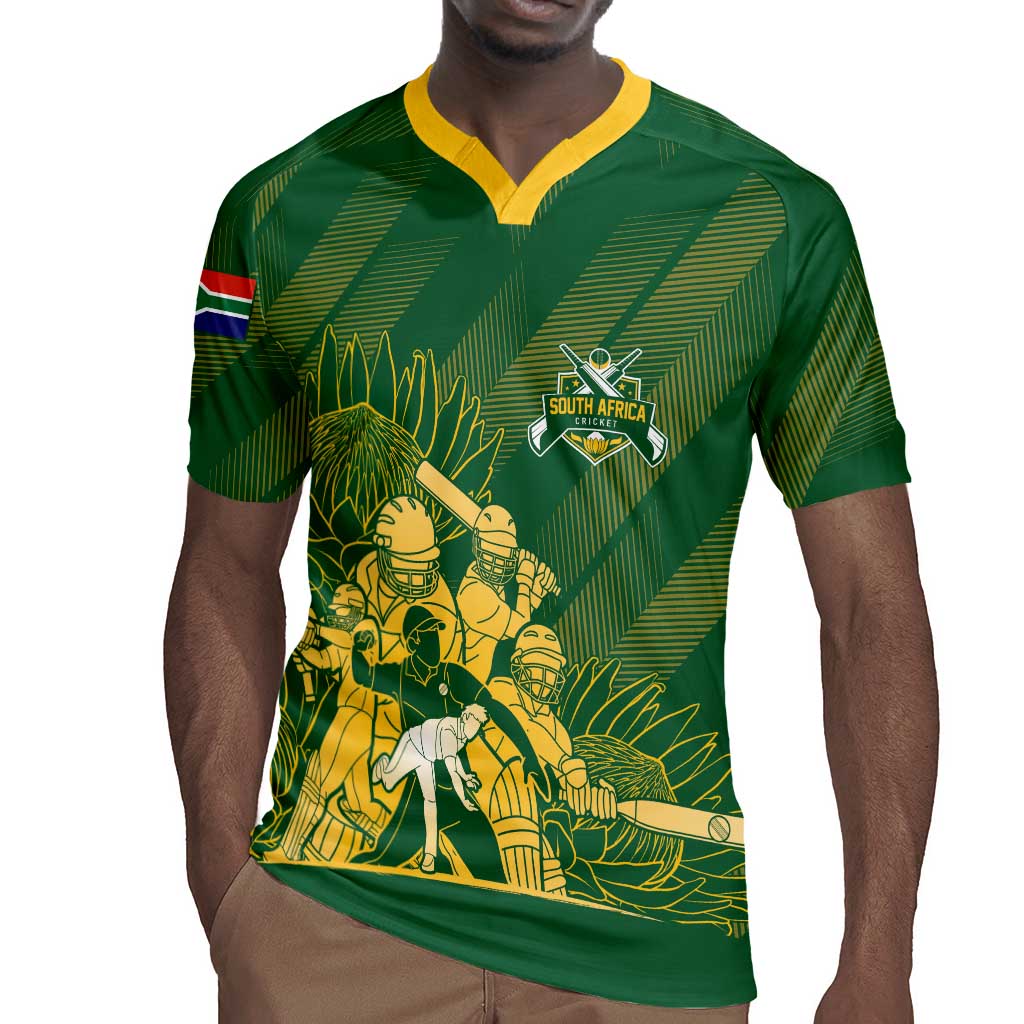Custom South Africa Cricket Champion Rugby Jersey Proteas Rock The World - African Pride
