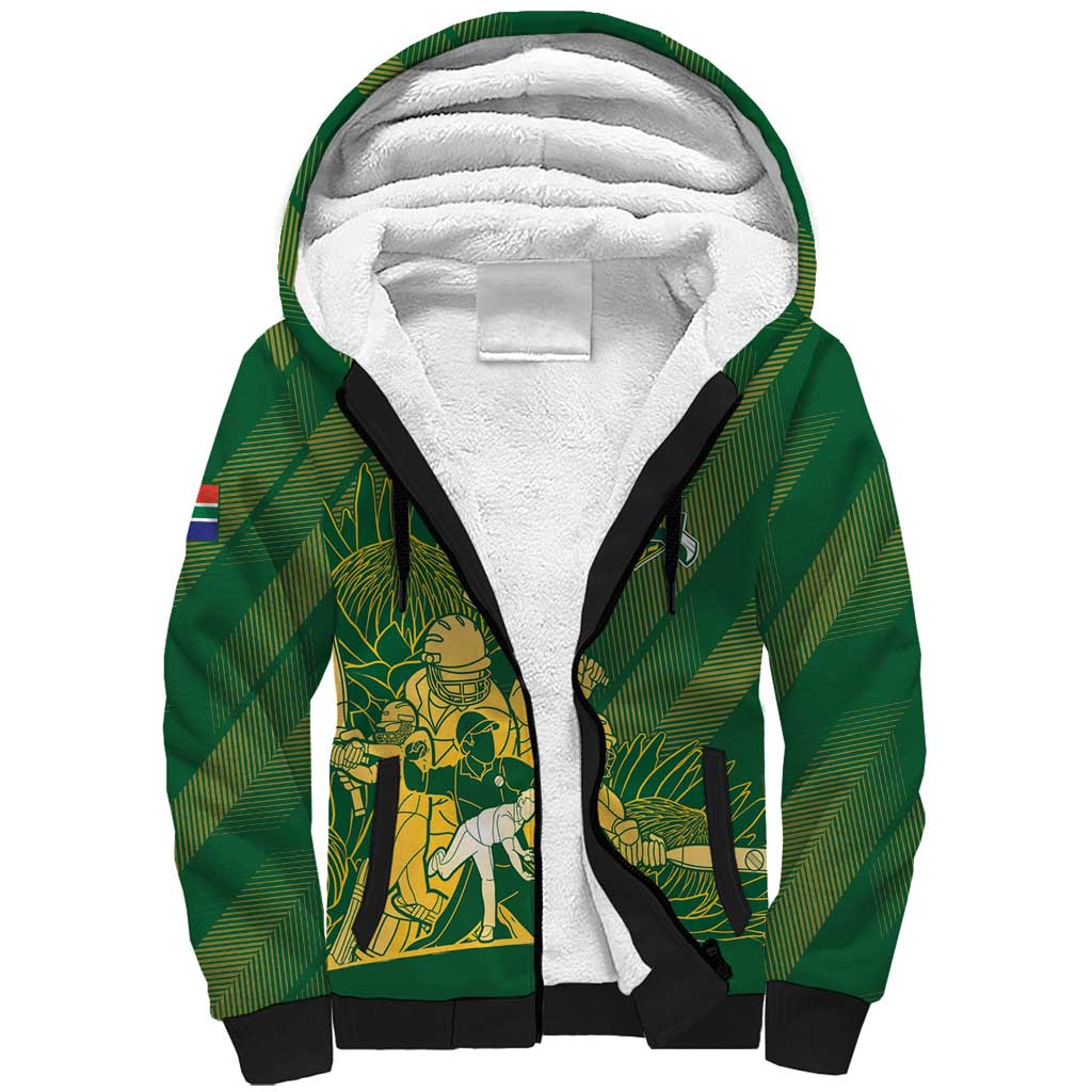 Custom South Africa Cricket Champion Sherpa Hoodie Proteas Rock The World - African Pride