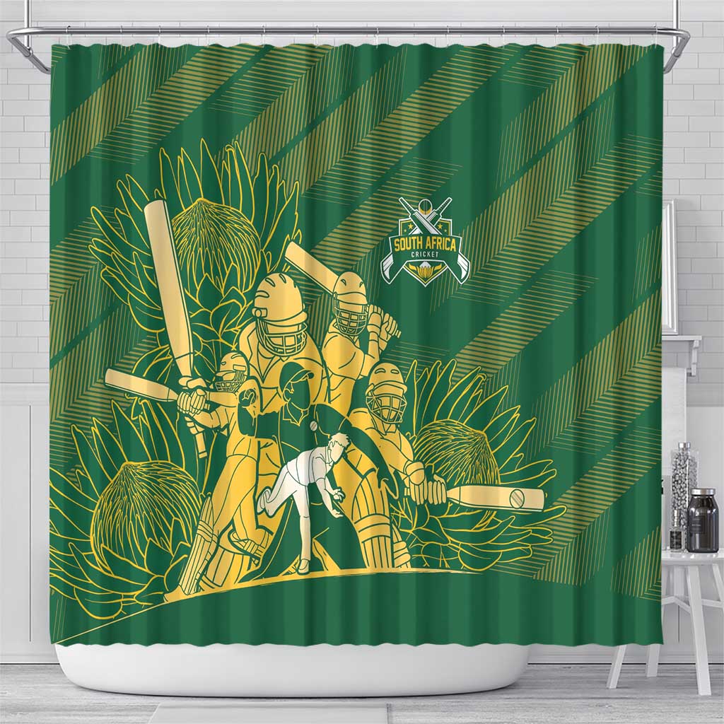South Africa Cricket Champion Shower Curtain Proteas Rock The World - African Pride