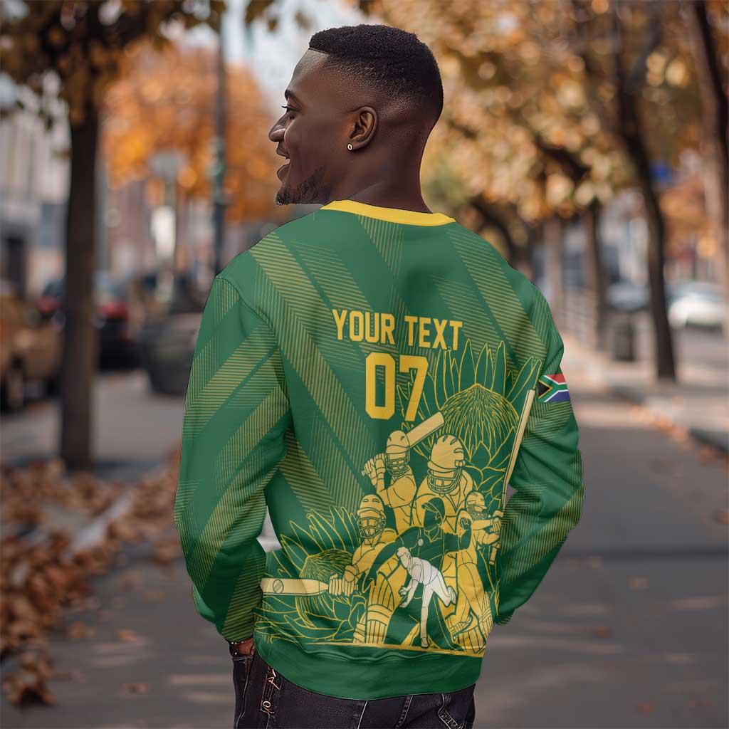 Custom South Africa Cricket Champion Sweatshirt Proteas Rock The World - African Pride