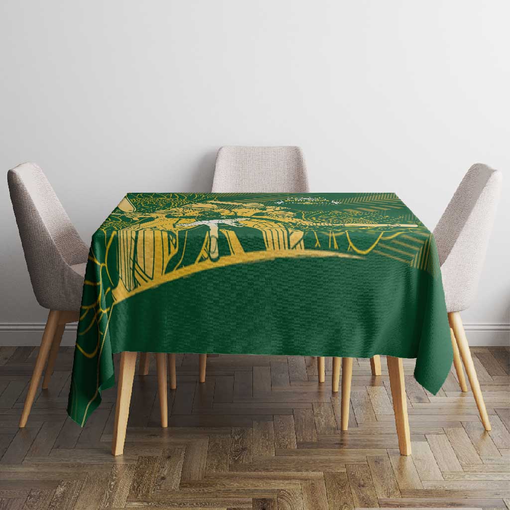 South Africa Cricket Champion Tablecloth Proteas Rock The World - African Pride