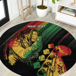 Personalised Afro Vibes Round Carpet Reggae King - Live The Way You Love