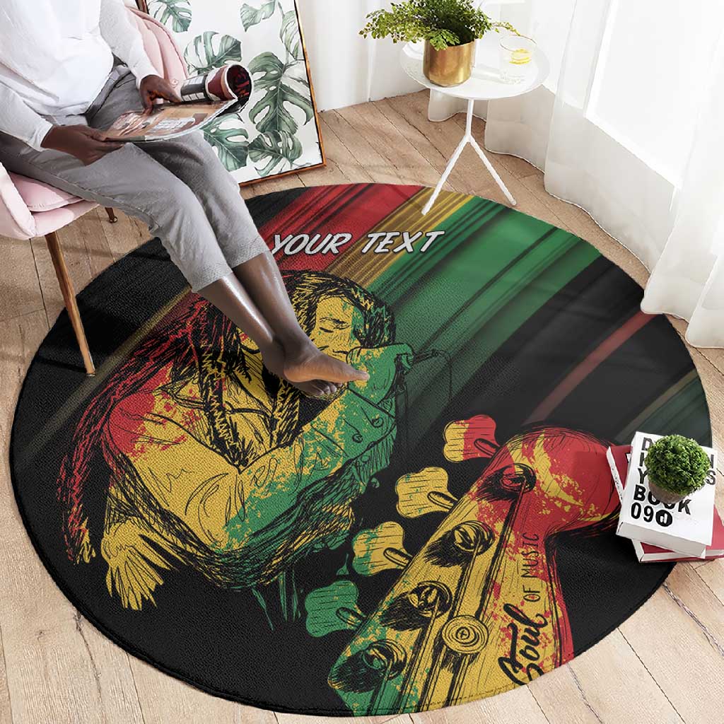 Personalised Afro Vibes Round Carpet Reggae King - Live The Way You Love
