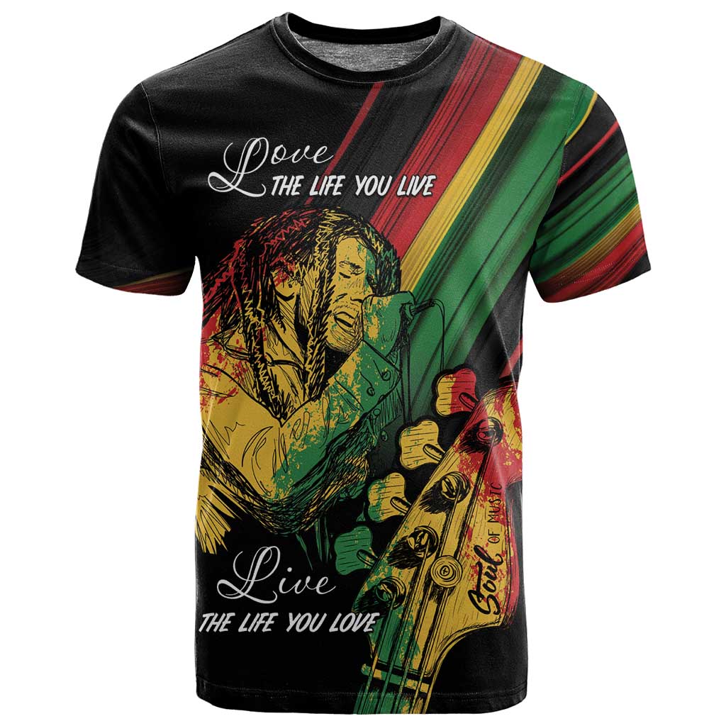 Personalised Afro Vibes T shirt Reggae King - Live The Way You Love