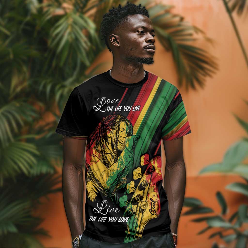 Personalised Afro Vibes T shirt Reggae King - Live The Way You Love