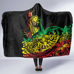 Personalised Jawaiian Reggae Hooded Blanket Afro-Polynesian Style