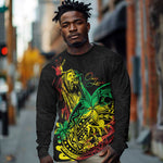 Personalised Jawaiian Reggae Long Sleeve Shirt Afro-Polynesian Style
