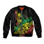 Personalised Jawaiian Reggae Sleeve Zip Bomber Jacket Afro-Polynesian Style